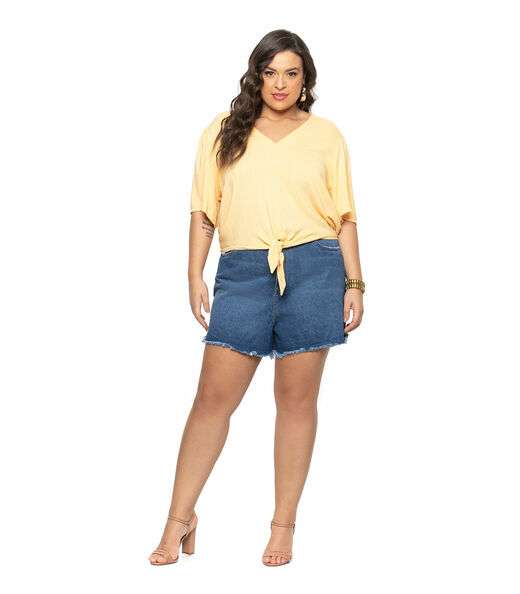 Blusa Feminina Plus Size Secret Glam Amarelo