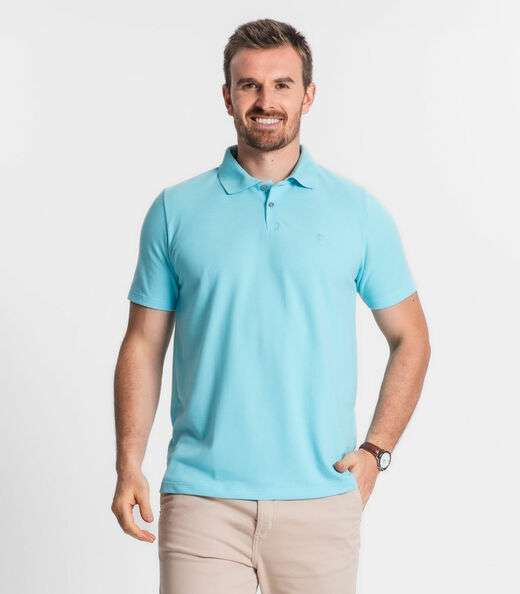 Image_Camisa Polo Básica Masculina Diametro Azul