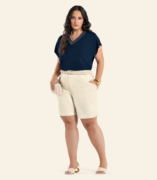 Image_Blusa Feminina Manga Morcego Secret Glam Azul