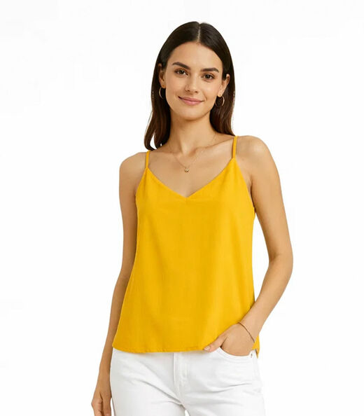 Image_Regata Feminina Com Alças Finas Infinita Cor Amarelo