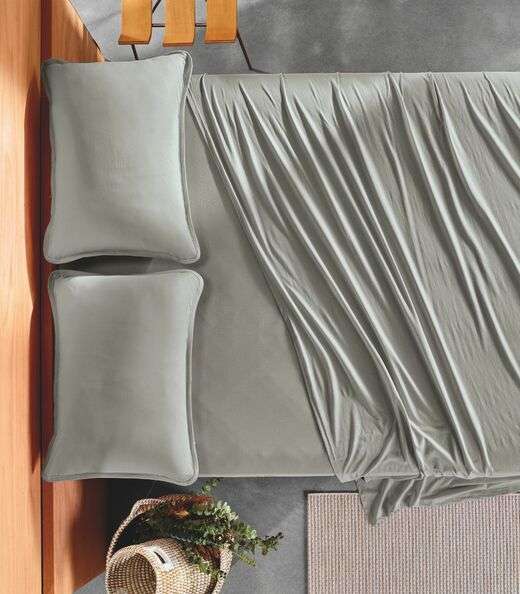 Jogo de Cama Queen Malha Fio Penteado Altenburg Cinza