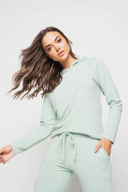 Conjunto  Comfy Com Casaco Capuz e Jogger Moletinho Verde Claro Salvatore Fashio