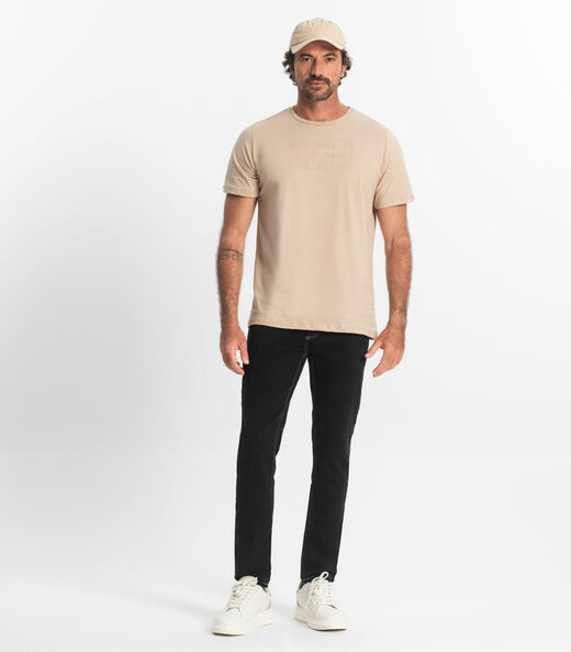 Camiseta Masculina Meia Malha Diametro Marrom