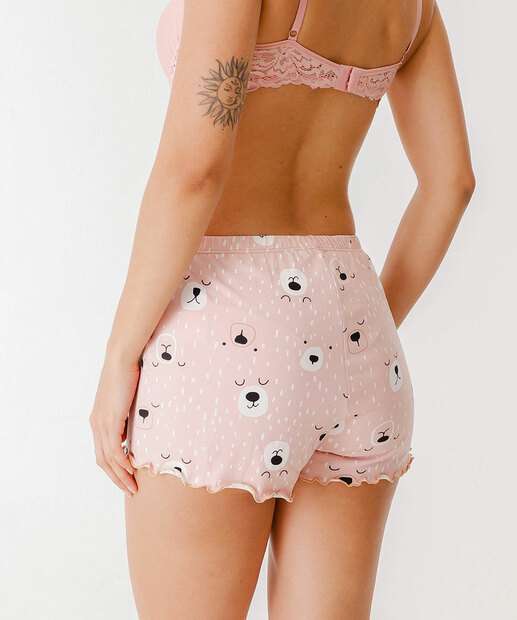 Short Pijama Feminino Avulso Estampa Ursos Marisa