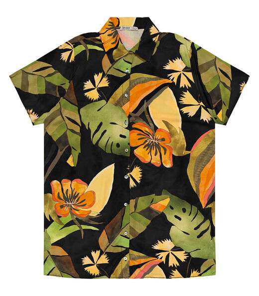 Vestido Chemise Curto Plus Size Secret Glam Preto