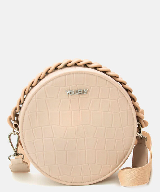 Bolsa Feminina Transversal Textura Croco Corrente You Jelly