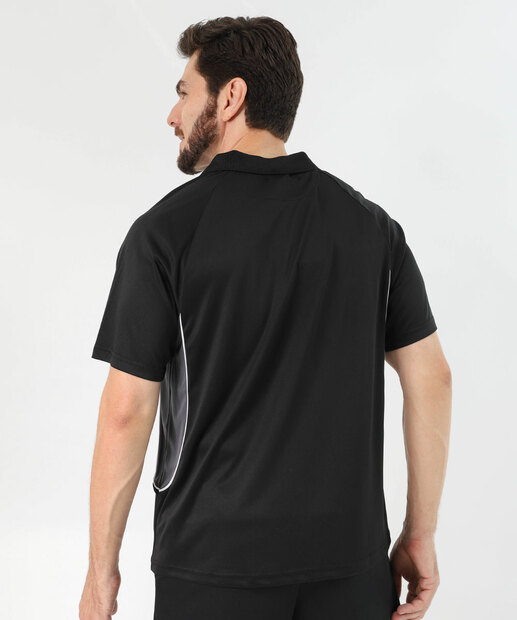 Camiseta Polo Masculina Fitness Marisa Preto