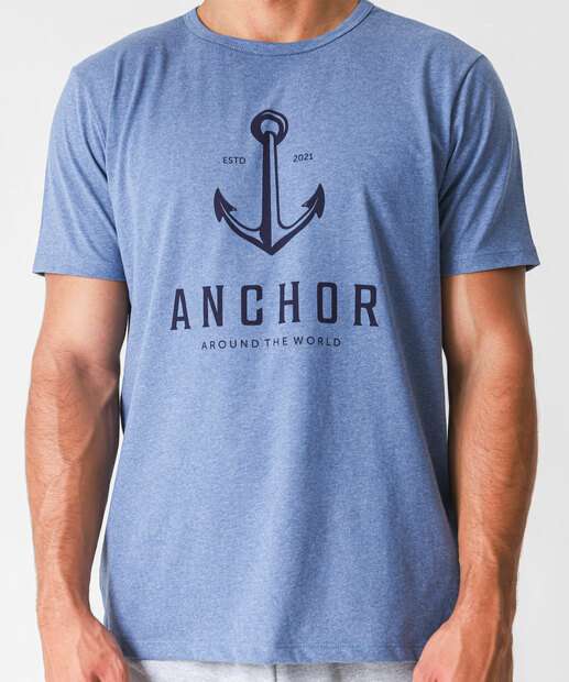 Camiseta Masculina Estampa Frontal Manga Curta