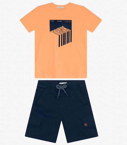 Image_Conjunto Masculino Camiseta com Bermuda Trick Nick Laranja
