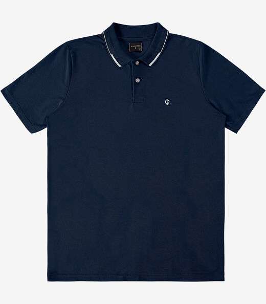 Image_Polo em Piquet Duplo Pa Masculina Diametro Azul