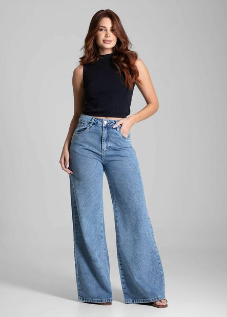 Calça Jeans Sawary Wide Leg - 282568