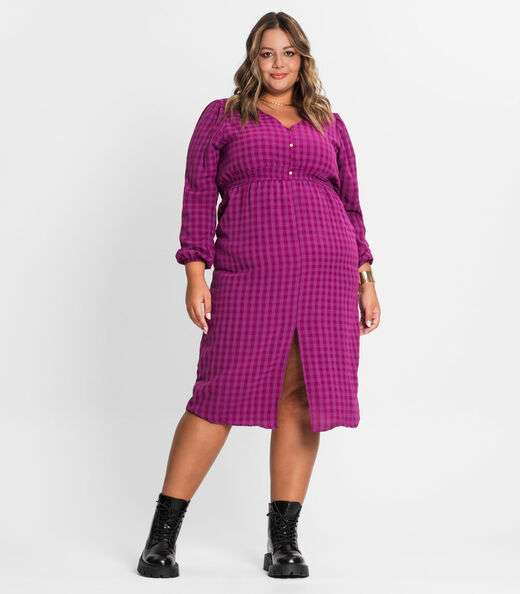Image_Vestido Plus Size Em Air Flow Secret Glam Roxo