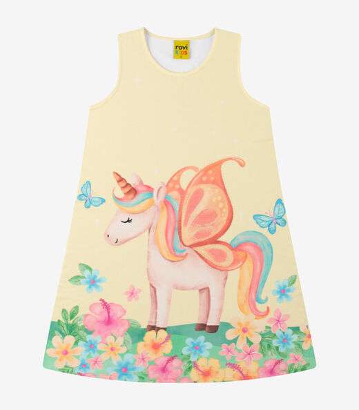 Image_Vestido Poly Flex Touch Cotton Vestido Rovi Kids Amarelo