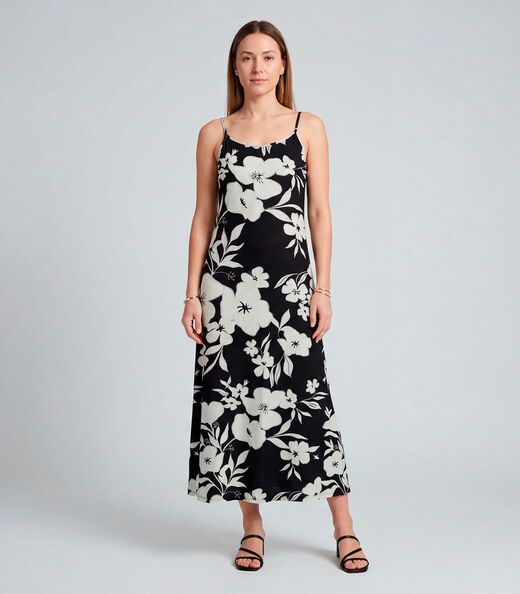 Image_Vestido Midi Com Alças Finas Infinita Cor Preto