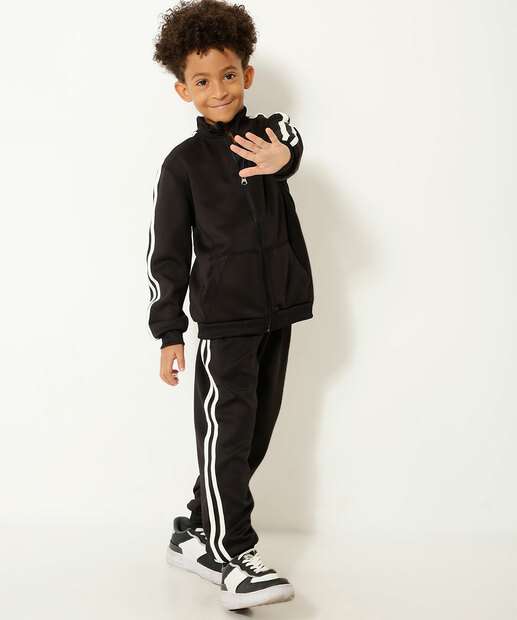 Conjunto Infantil Helanca Listras MR Tam 4 a 10