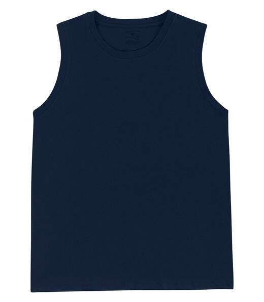 Regata Masculina Básico Meia Malha Diametro Azul