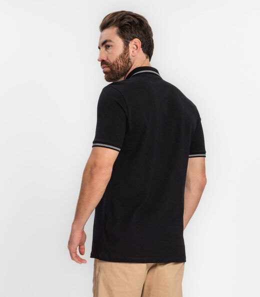 Camisa Polo Masculina Ogochi Preto