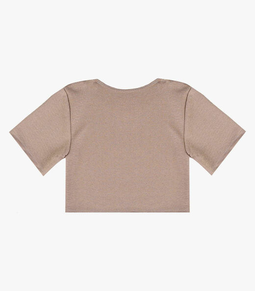 Blusa Feminina Em Tecido Sideral Infinita Cor Marrom