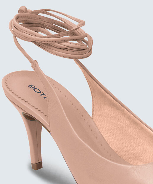 Scarpin Feminino Slingback Salto Fino Amarração Bottero