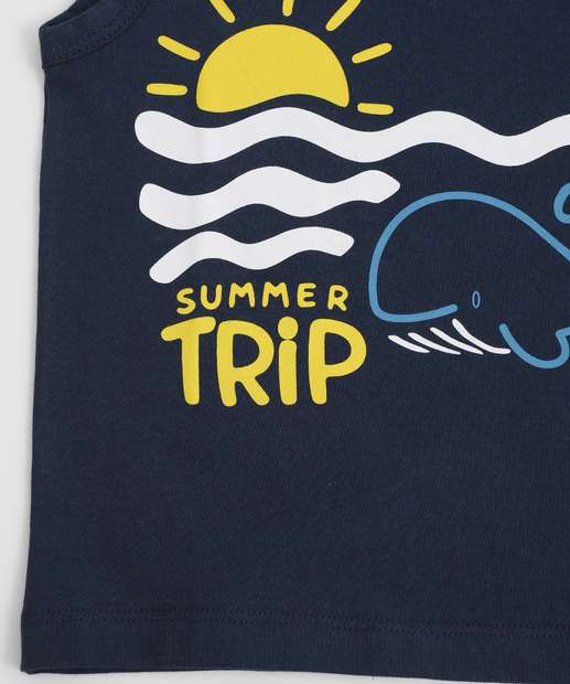 Regata Infantil Baleia Marisa Tam 1 a 3 Azul