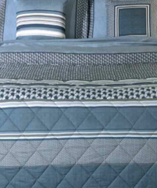 Kit Cobre Leito Queen Versátile Lírios Hedrons 3 Peças