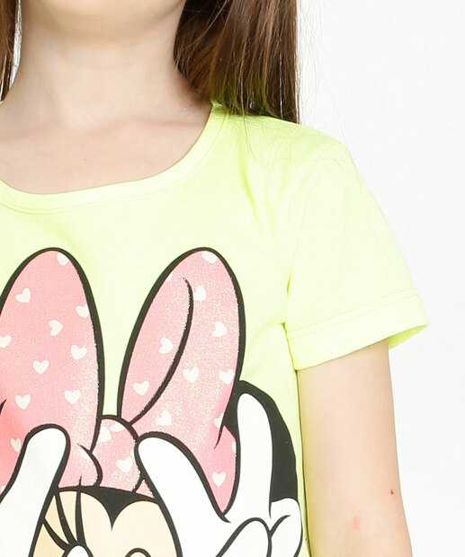 Camiseta Infantil Estampa Minnie Disney Tam 4 a 10