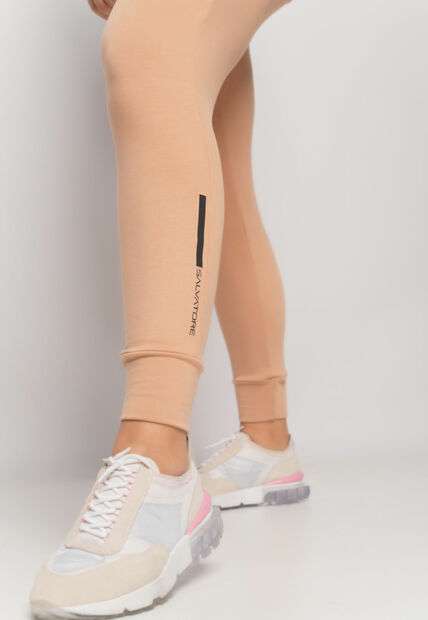 Conjunto De Moletinho Esportivo Com Casaco Capuz E Calça Jogger Bege Salvatore f