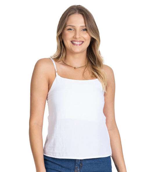 Image_Blusa de Alça Feminina Select Branco