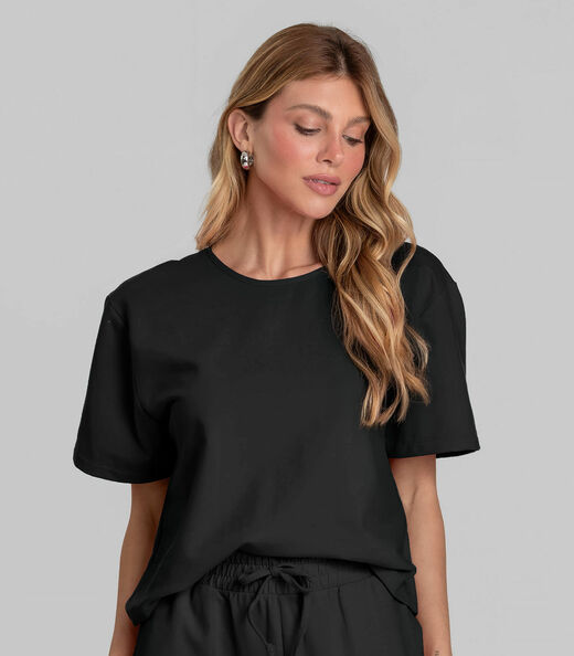 Conjunto Feminino em Molecotton Dianna Preto