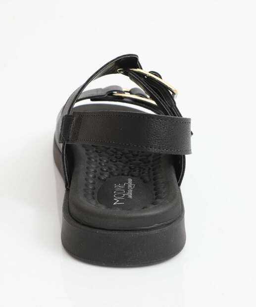 Sandália Flatform Feminina Fivela Modare Preto