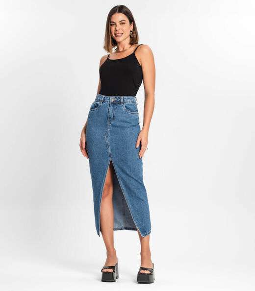 Blusa de Alça Feminina Viscotorcion Básica Rovitex Preto