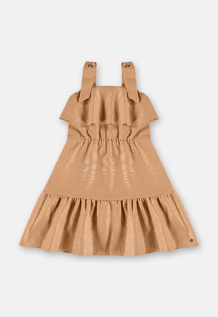 Vestido Tecido Linho Foil Up Baby