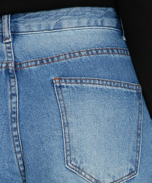 Calça Jeans Reta Feminina Barra Desfiada Marisa