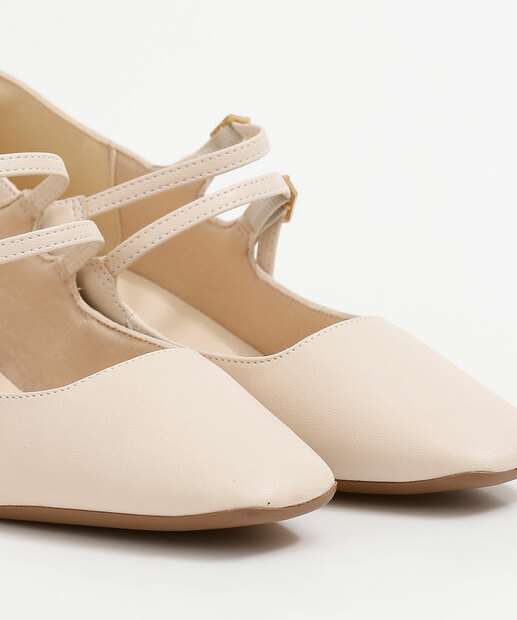 Scarpin Feminino Bico Redondo Salto Grosso Bebecê 