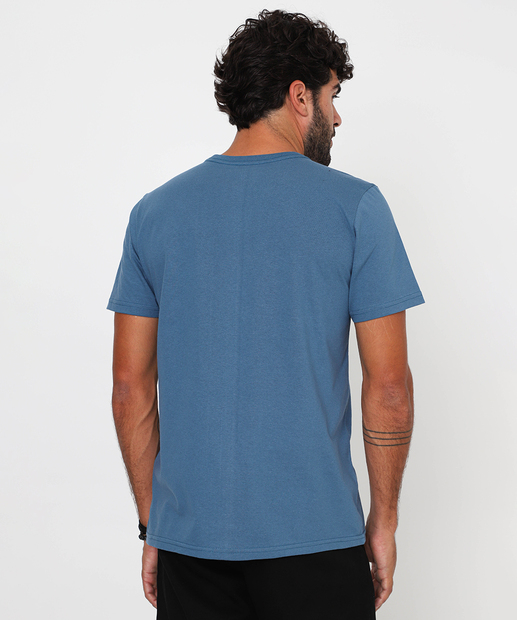 Camiseta Masculina Estampa Frontal Marisa Azul