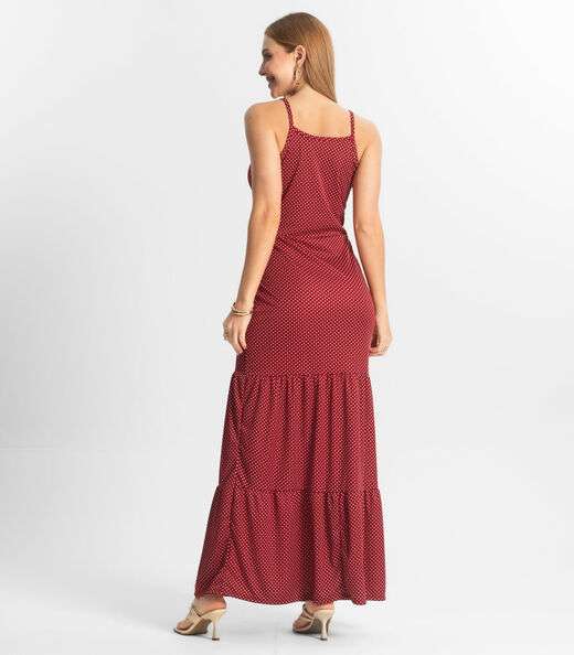 Vestido Longo Feminino Transpassado Select Vermelho