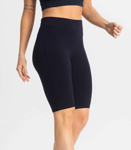 Bermuda Ciclista Feminina em Cotton Pesado Select Azul