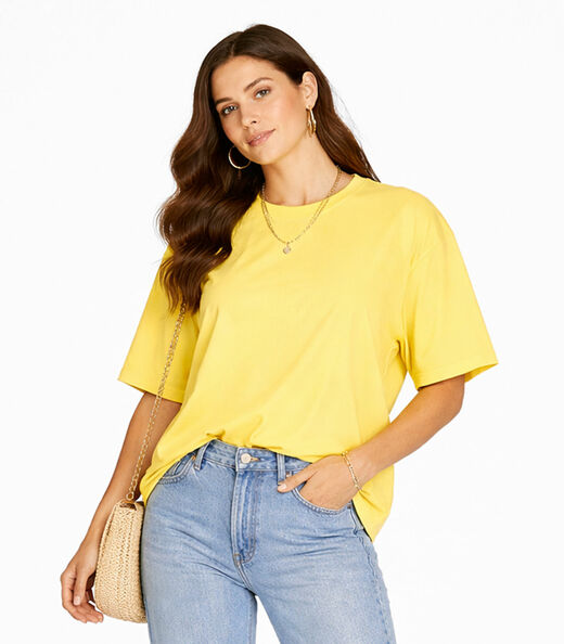 Image_Blusa Feminina Com Mangas Amplas Infinita Cor Amarelo