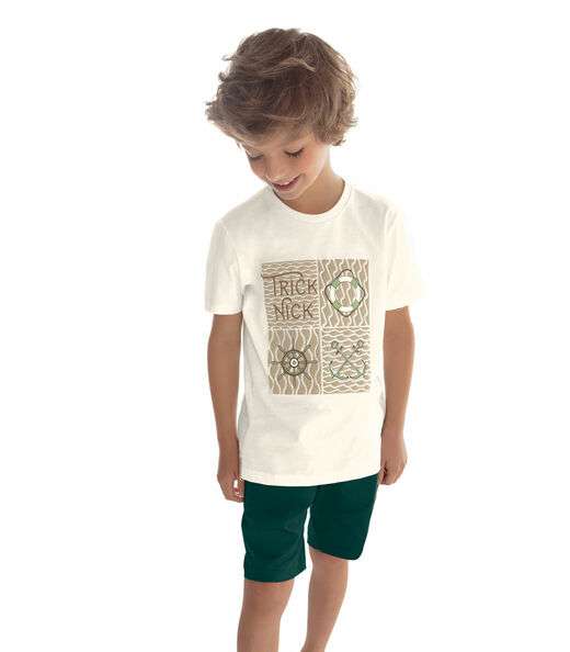 Image_Bermuda Infantil Masculina Sarja Trick Nick Verde