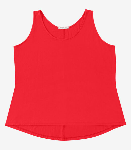 Regata Feminina Plus Size Secret Glam Vermelho