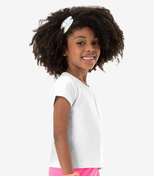 Blusa Básica Infantil Feminina Rovitex Kids Branco