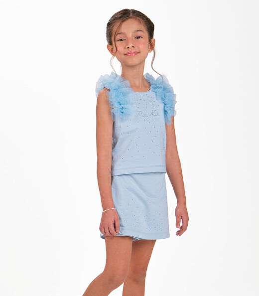 Image_Conjunto Blusa com Shorts Saia Menina Trick Nick Azul