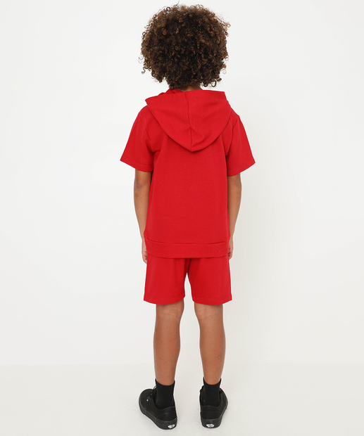 Conjunto Infantil Moletom Super Heróis Tam 4 a 10 Vermelho
