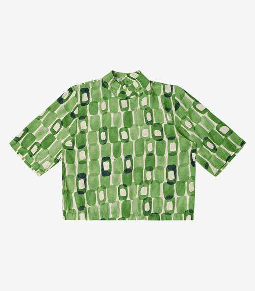 Blusa Feminina Estampada Gola Alta Endless Verde