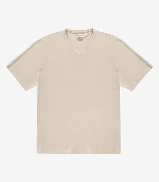 Camiseta Plus Size Masculina Diametro Bege