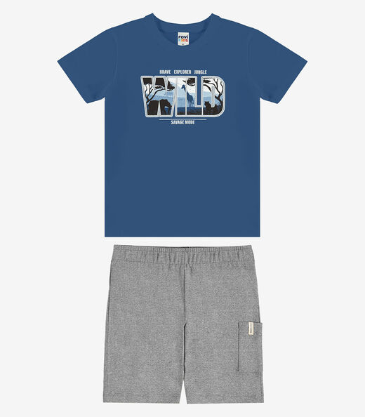 Image_Conjunto Camiseta Com Bermuda Infantil Rovi Kids Azul