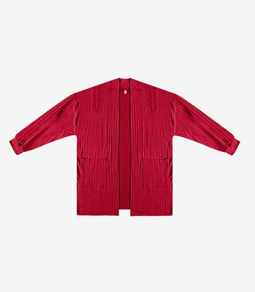 Cardigan Feminino Pluz Size Infinita Cor Vermelho