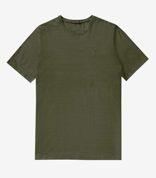 Camiseta Masculina Cotton Listrado Diametro Verde
