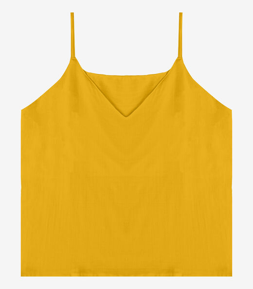 Regata Feminina Com Alças Finas Infinita Cor Amarelo