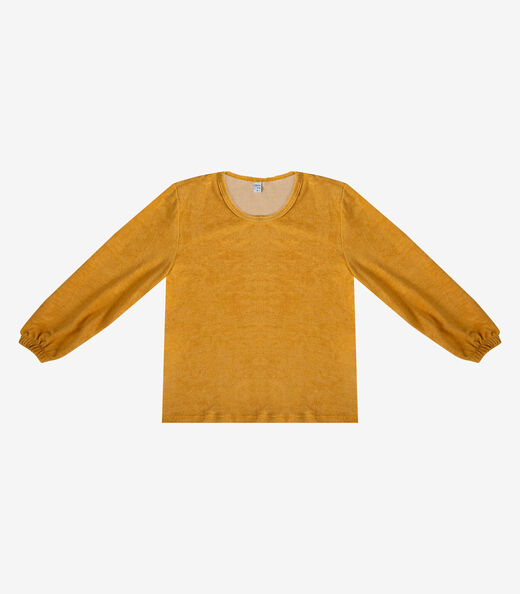 Blusão Feminino Com Elástico No Punho Infinita Cor Amarelo